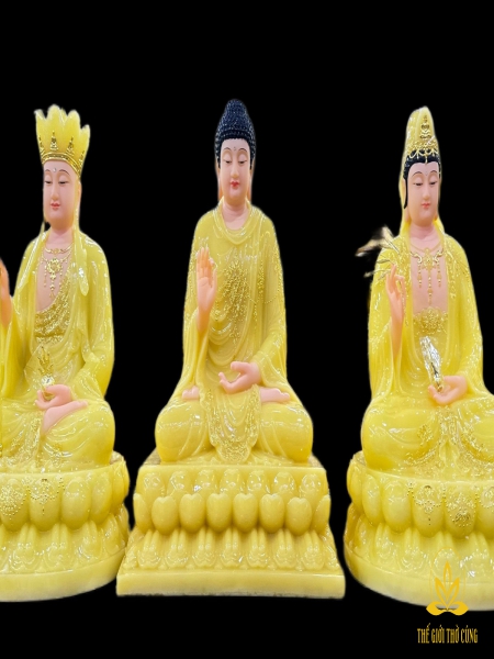 Ta Bà Tam Thánh bột đá thạch anh 20"